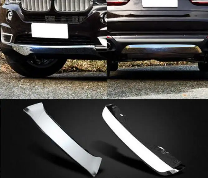 JINGHANG ABS CHROME PAINT CAR FRONT+REAR BUMPERS PROTECTOR GUARD SKID