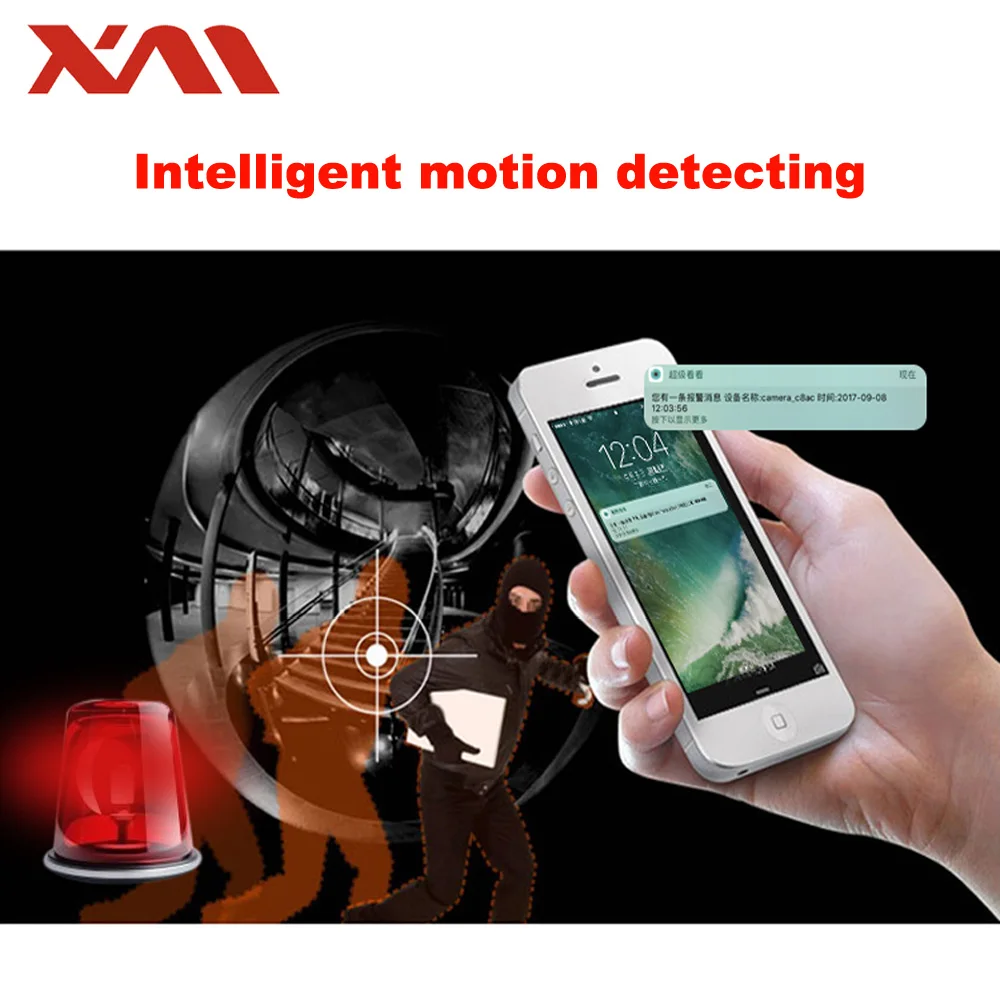 Беспроводная PTZ IP камера XM 1080P Wi Fi CMOS ночное видение H265 + ИК безопасности с датчиком