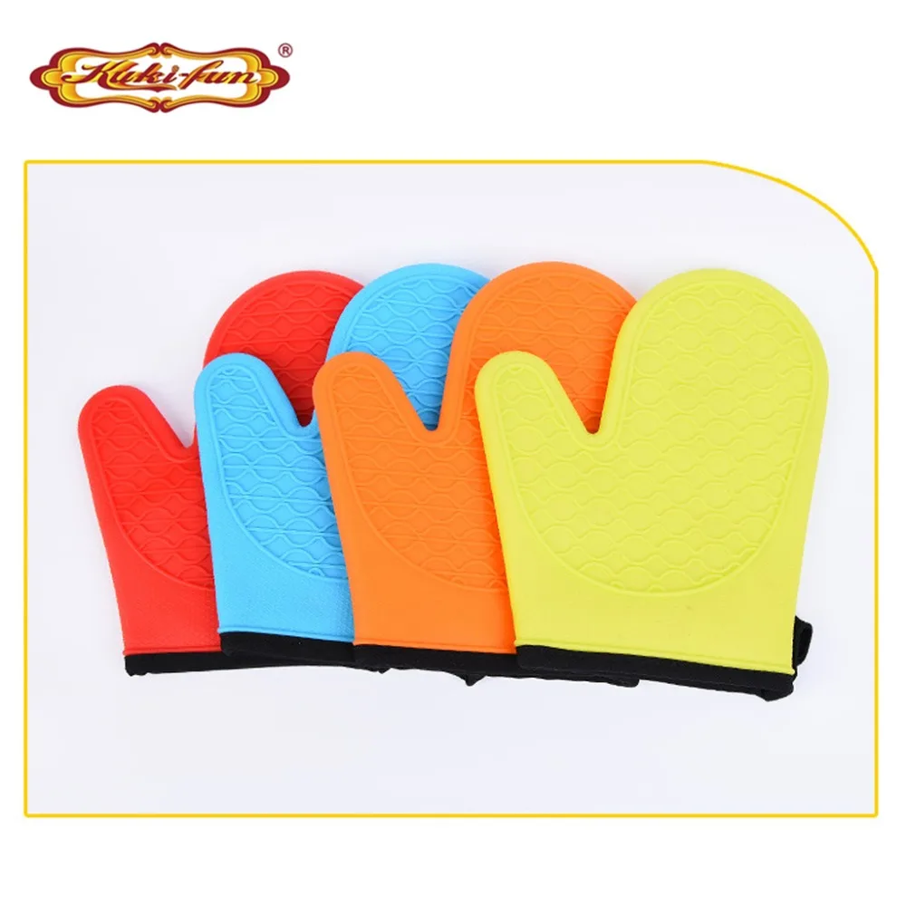 Kuki fun High Quality Silica Gloves Insulation Anti skid Silicone Finger Gloves Resistance To