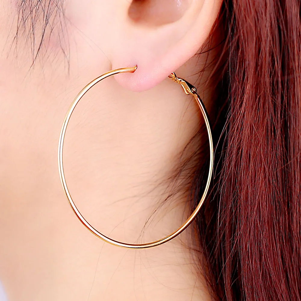 Hoop Earrings LAXPICOL Pendientes De Aro Gruesos De Oro/plata/oro