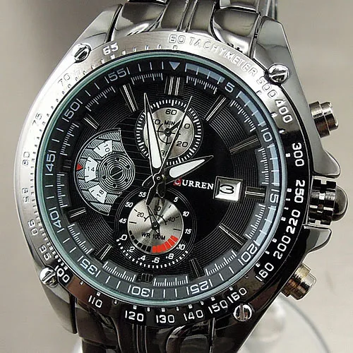 Baratos 2016 CURREN relojes deportivos de cuarzo horas fecha reloj de lujo reloj de pulsera militar de acero inoxidable completo para hombre envío gratuito