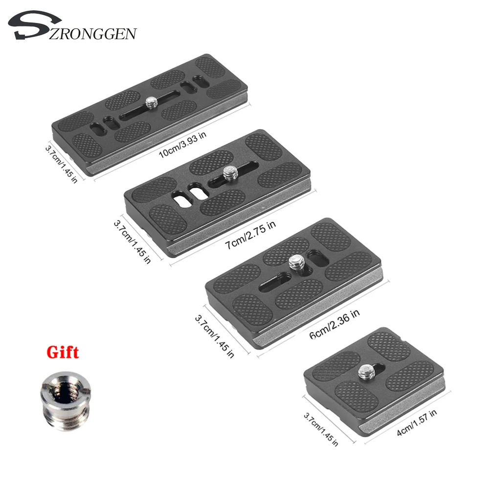 

Quick Release Plate P40/P50/P60/PU100/PU120/PU150 Metal Bracket Tripod Monopod with 1/4" Screw for Tripod Ball Head Arca Swiss