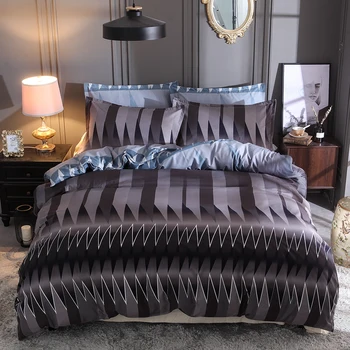 

Hot bedding kit abstract strip geometric quilt set of three or four sets