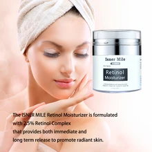 50ml ISNER MILE 2.5% Retinol Moisturizing Face Cream Vitamin C Whitening Anti Aging Wrinkles Hyaluronic Acid Face Moisturizer 50ml ISNER MILE 2.5% Retinol Moisturizing Face Cream Vitamin C Whitening Anti Aging Wrinkles Hyaluronic Acid Face Moisturizer