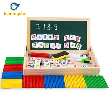 

RCtown Children Wooden Mathematical Arithmetic Game Box Counting Sticks Magnetic Blocks Blackboard Set zk25