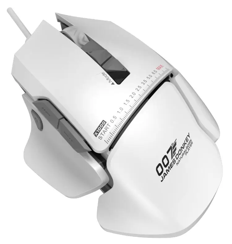 Профессиональная USB Проводная оптическая игровая мышь 8200 dpi Регулируемая 7 кнопок с красочной подсветкой для ноутбуков настольных компьютеров Pro Gamers - Цвет: 007 White