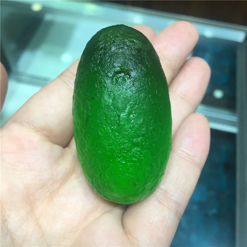 Moldavite Чешский метеорит ударный стеклянный бисер грубый камень кристалл энергия 1