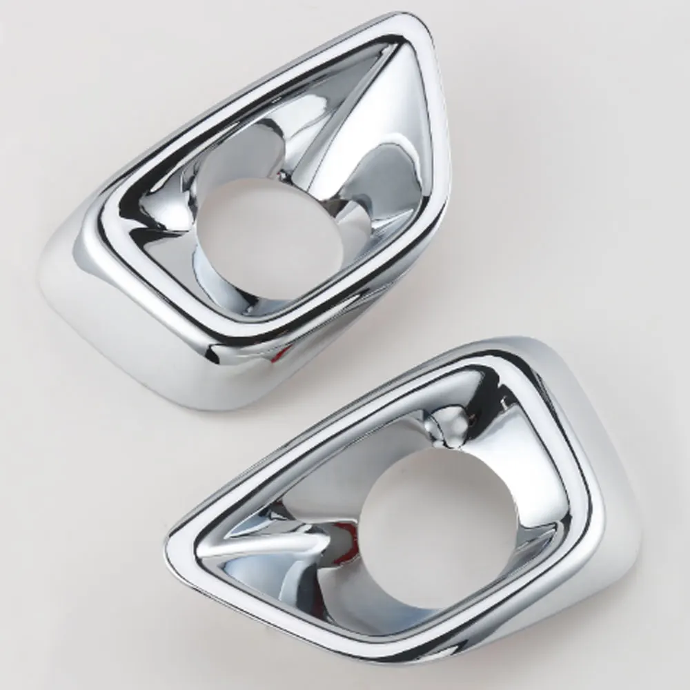 

2pcs/pair Auto Silver ABS Front Fog Light Lamp Bezels Cover Trim Frame Decoration For Jeep Compass 2014 2015 2016 Car-styling
