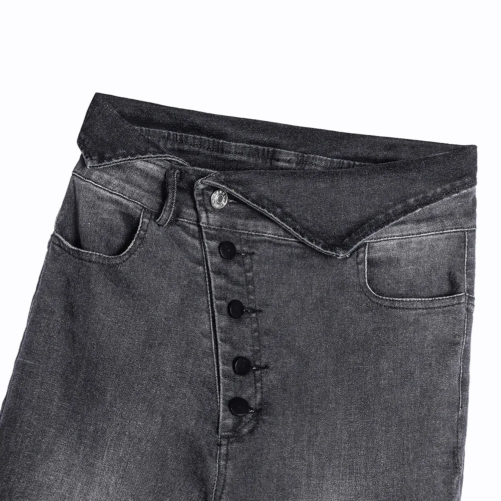 Винтажные джинсы женские на молнии рваные джинсы для женщин большие размеры на пуговицах Высокая талия бойфренд зауженные джинсы Feminino