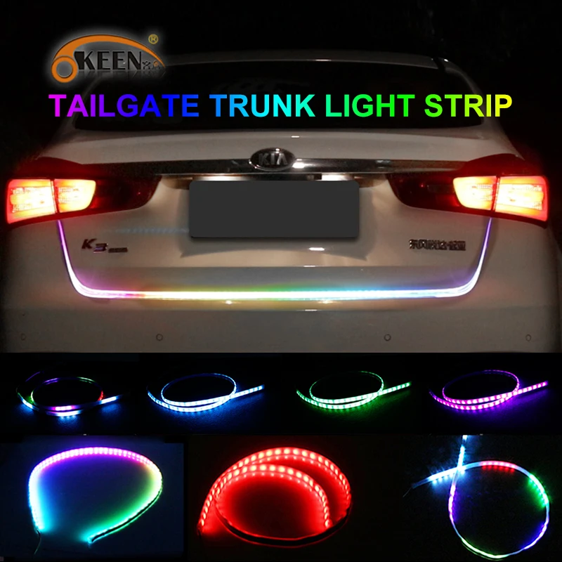 Car Tail Lights >> OKEEN car styling yellow turn signal led trunk strip Tailgate Light Colorful flash LED Light Bar ... Car Tail Lights >> OKEEN car styling yellow turn signal led trunk strip Tailgate Light Colorful flash LED Light Bar ...