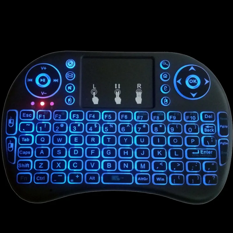 Ri i8 Беспроводная клавиатура BlackLight Мини Русский QWERTY английский тачпад мышь