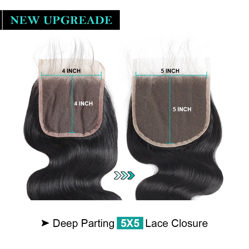 allove body wave 5X5 lace closure (4)