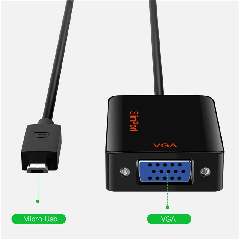 Микро USB к VGA адаптер папа к женскому 1080 конвертер Кабель Microusb для samsung LG Xiaomi Huawe для телефона Android VGA адаптер