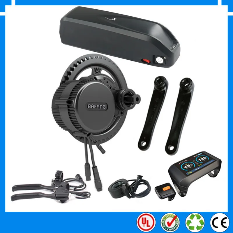 

EU US No taxes New version 48V 750W Bafang BBS02B mid drive electric motor kit with 48V 16Ah 52V 17.5ah Li-ion ebike battery