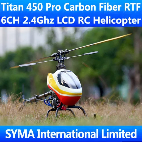 

Titan 450 Pro Carbon Fiber RTF 6CH 2.4Ghz Remote Control 3D Fly Align T-rex Trex Single Screw Propeller Electric RC Helicopter