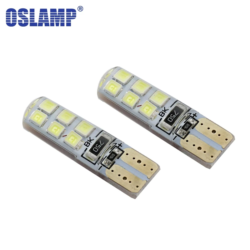 Oslamp T10 192 W5W Автомобильные светодиодные лампочки 2835 Чип Белый Цвет зазор Break Lights Led