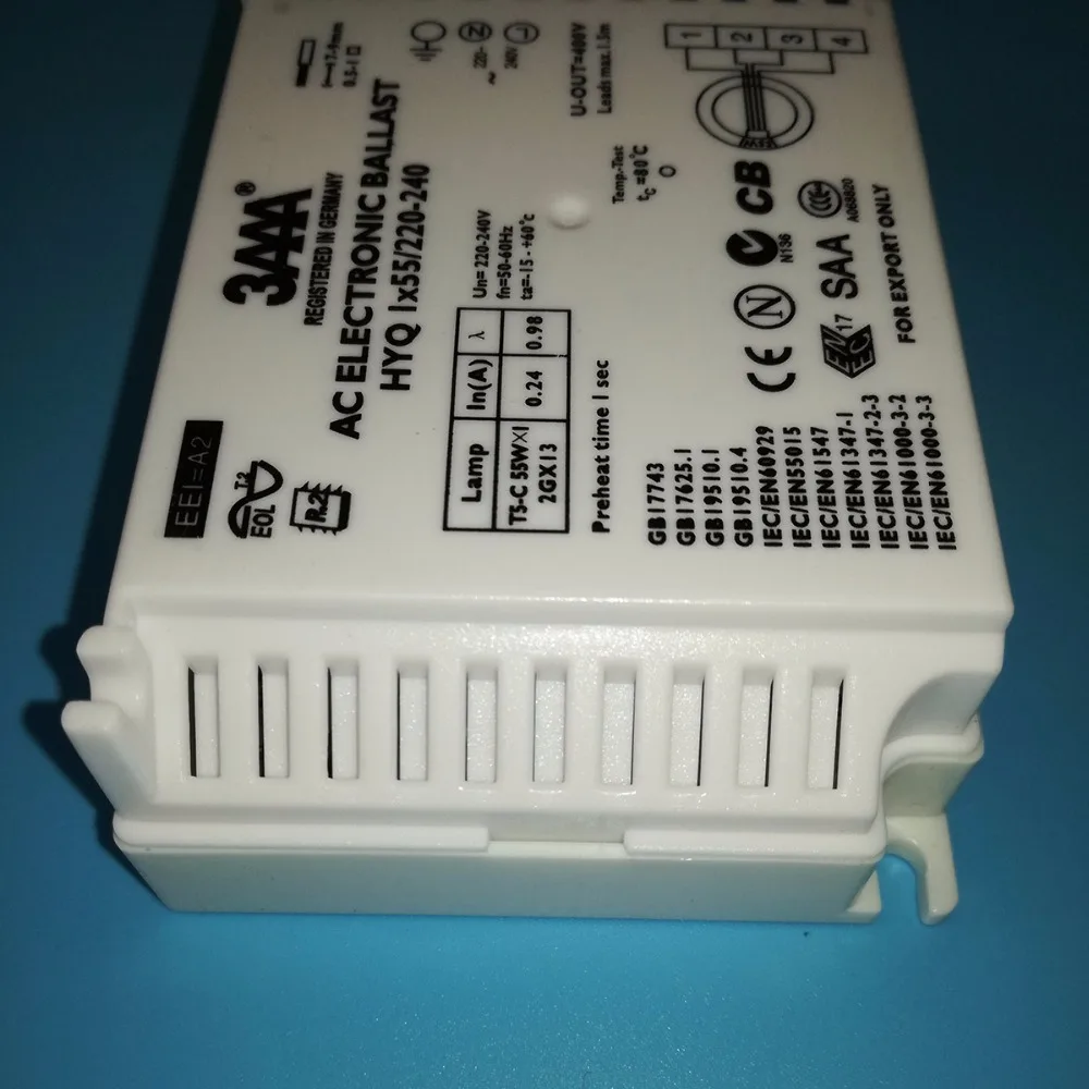 3AAA 55 W HYQ 1*55/220-240 V AC намотанная флуоресцентная лампа Электронный балласт для T5-C кольцевой лампы, SAA CB CE сертификат