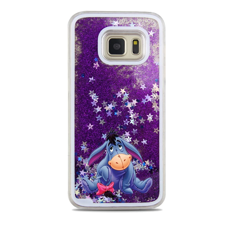 

Cartoon Cute Liquid case for Samsung Galaxy S7 edge S9 S8 Plus Note 8 9 Mermaid Dynamic Cover