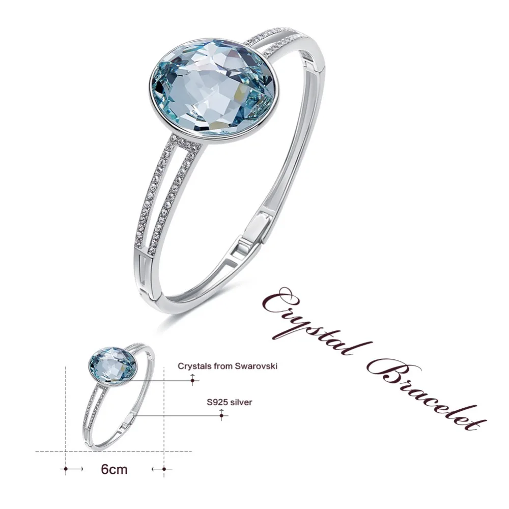 CDE роскошные украшения из кристаллов браслеты swarovski стерлингового серебра 925