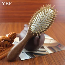 2016 Fashion NEW Wooden Red Sandalwood Air bag Hair Combs Natural Antistatic Head Massager Tool Airbag Relaxation Brushes