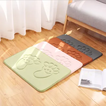 

Ankle Water Absorption Rug Bathroom Mat Shaggy Memory Foam Bath Mat Set kitchen Door Floor Mat Carpet For Toilet Non Slip