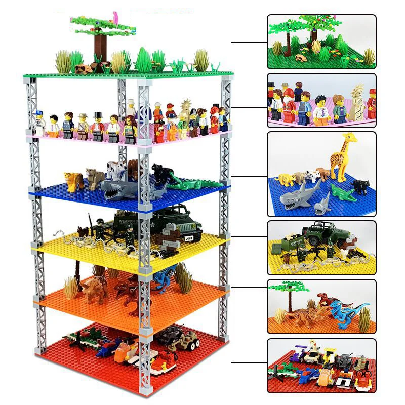 Двухсторонняя 32*32 точки напольная опорная плита для маленького кирпича DIY строительное основание для блоков для башни Классические блоки фигурка игрушка