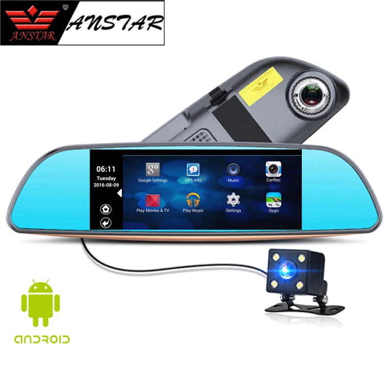 Anstar 7 0 3G font b Car b font DVR Video Mirror Android font b GPS