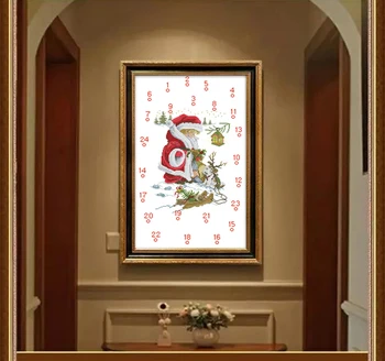 

Christmas calendar Cross Stitch Kits DIY Home Decoration Printed pattern canvas Chinese Embroidery Needlework set Cross-stitch