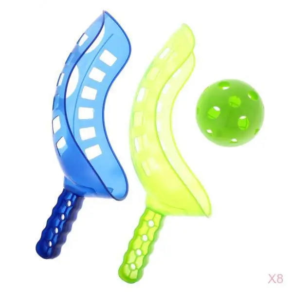 

8 Set Scoop Ball Toy, Scoop Toss Backyard Game, Throw and Catch Ball Plastic Toy, Catchers Scoop Toss Set for Kids School Family