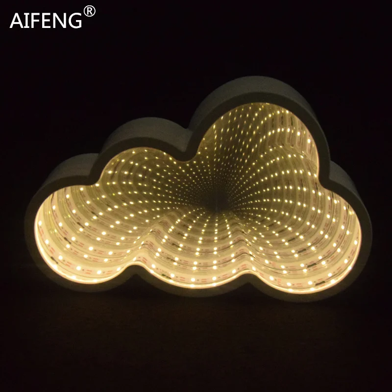 AIFENG Ночной светильник светодиодный бесконечный зеркальный для свадьбы на день