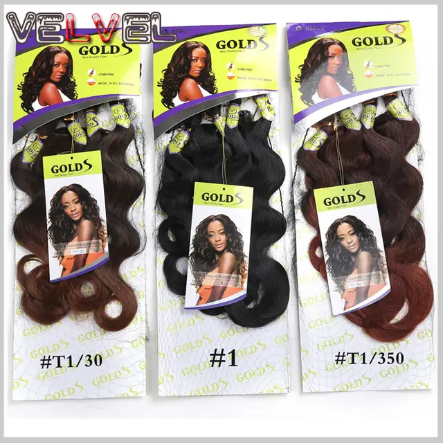 Synthetic Hair Weave Noble Gold S Exquisite Curl 5ps Body Wave