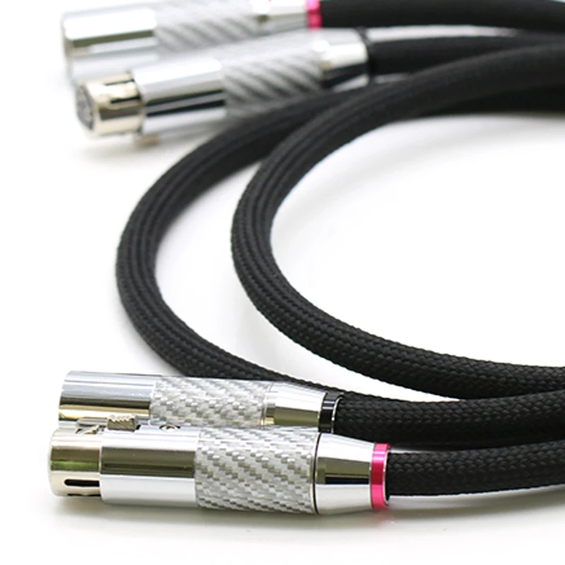 Hifi QED Подпись посеребренный кабель XLR углеродное волокно 3pin Разъем усилитель CD DVD