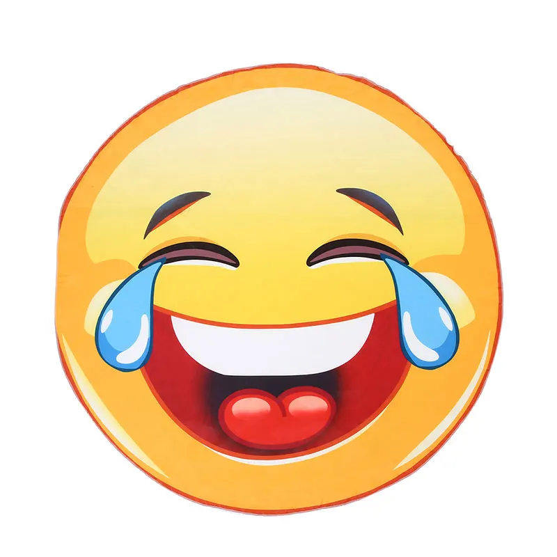 ✔ Cute Happy Expression Пляжное Полотенце Круглый Шифон Полиэстер Коврик Для Йоги Банное Полотенце Пик ★