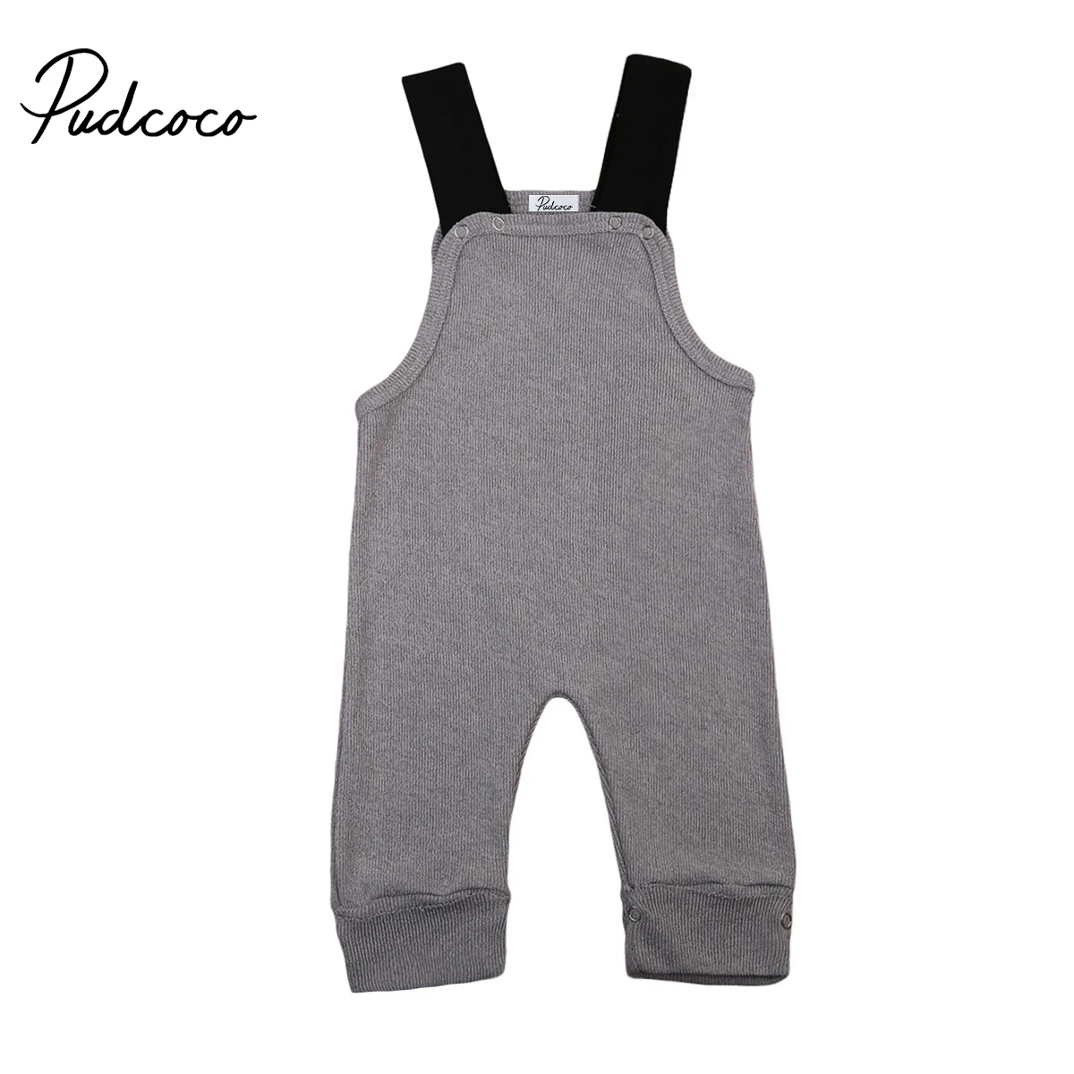 

Cute 2017 New Knit Sleeveless Romper Jumpsuit Bib Pants Newborn Baby Boys Girls Overalls Clothes