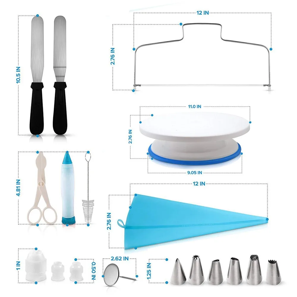 106 pcs Fashion Cake Turntable Set, Cake Decorating Kit Pastry Tube Fondant Tool Kitchen Dessert Baking Pastry Supplies