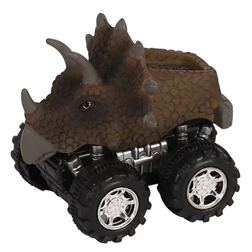 

6 Style Mini Dinosaur Diecast Car Toy Vehicles Animal Pull Back Model Car With Big Wheel Boy's Christmas Gift Toys For Children