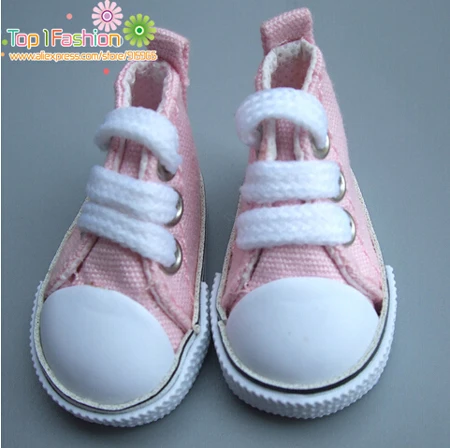 5 см текстильная кукольная обувь мини-игрушка обувь для украшения ручной работы тканевая кукла Sneackers кукольная обувь - Цвет: Pink B