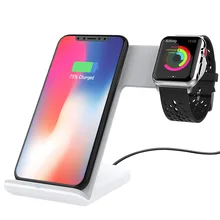 2 в 1 Qi Беспроводное зарядное устройство для iPhone Xs Max Xiaomi samsung быстрая Беспроводная зарядная подставка Док-станция для Apple Watch iWatch зарядное устройство