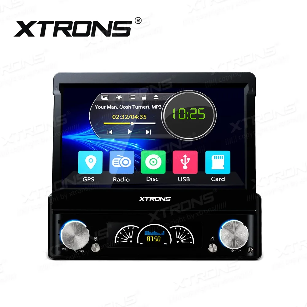 XTRONS 7-дюймовый HD цифровой сенсорный экран 1 Din универсальный Головной блок GPS