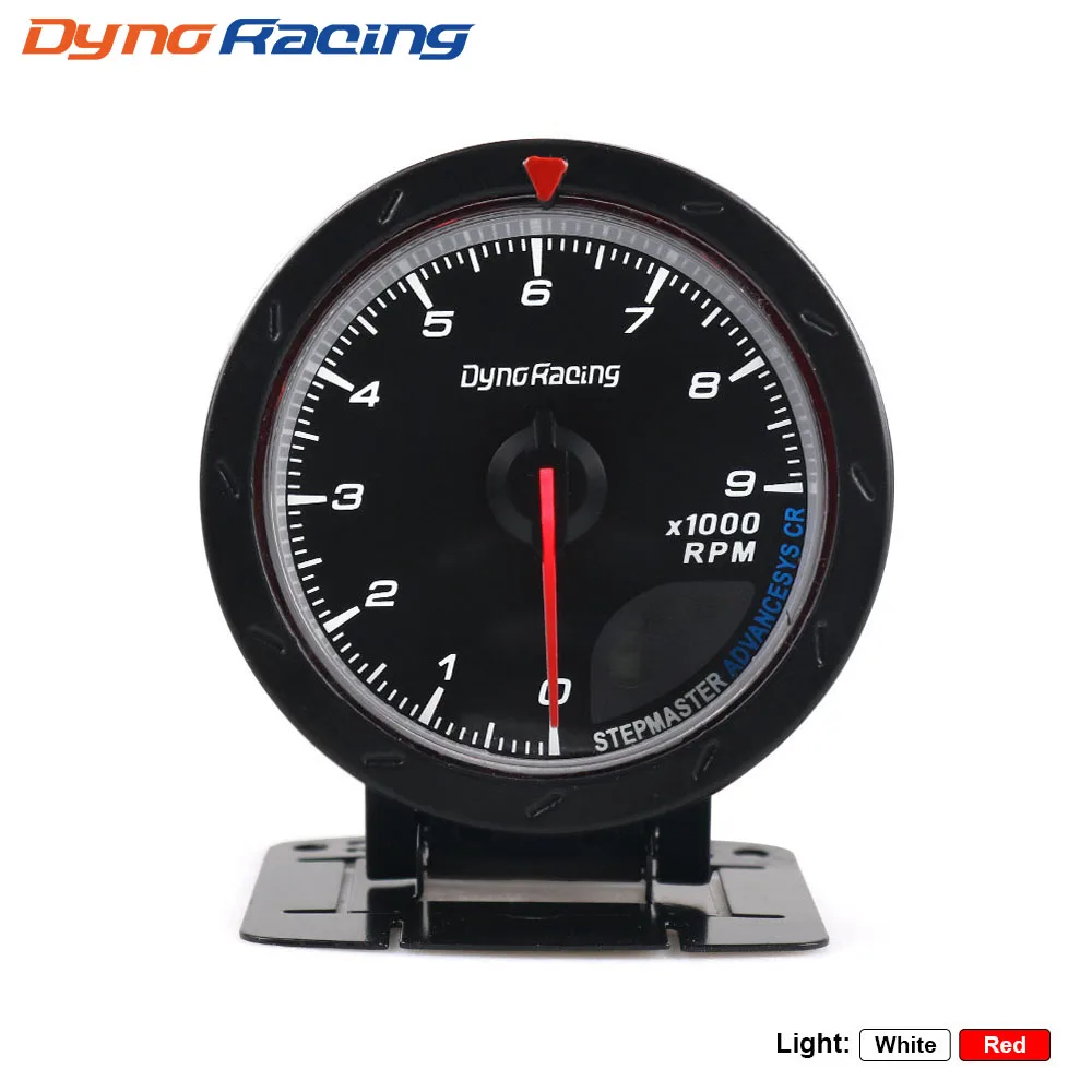 Тахометр автомобильный Dynoracing BX101466 60 мм красный и белый 0 9000 об/мин|rpm meter|rpm gaugetachometer