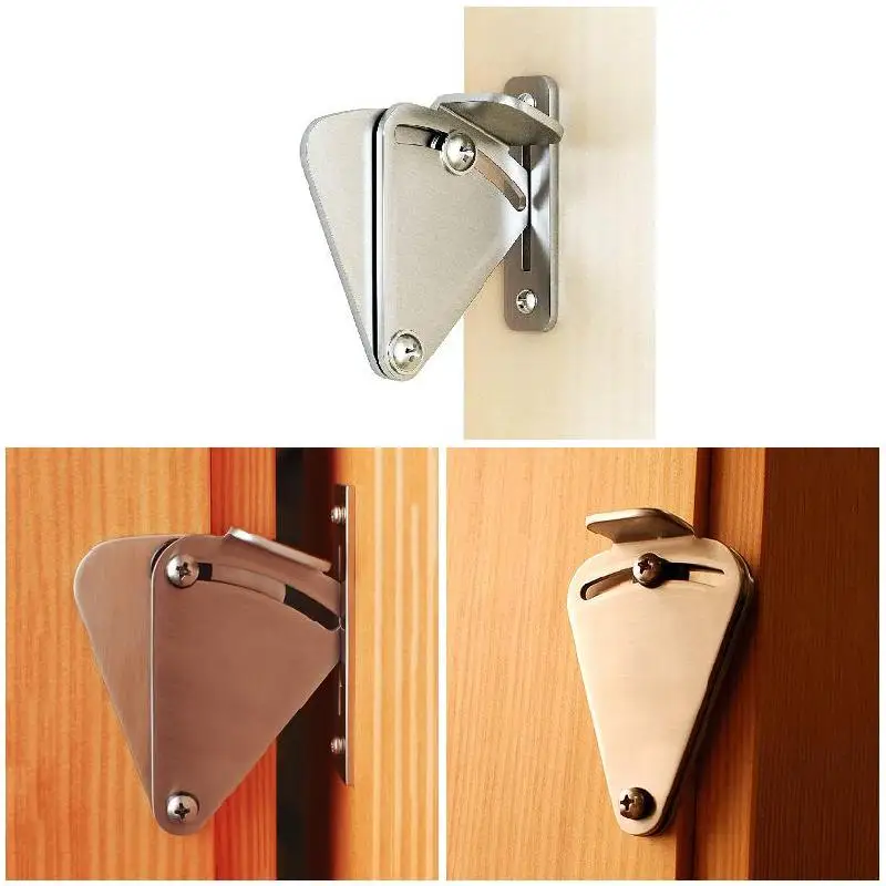New One Set Stainless Steel Lock for Sliding Barn Door Wood Latch Gate Doors Easy DIY NE