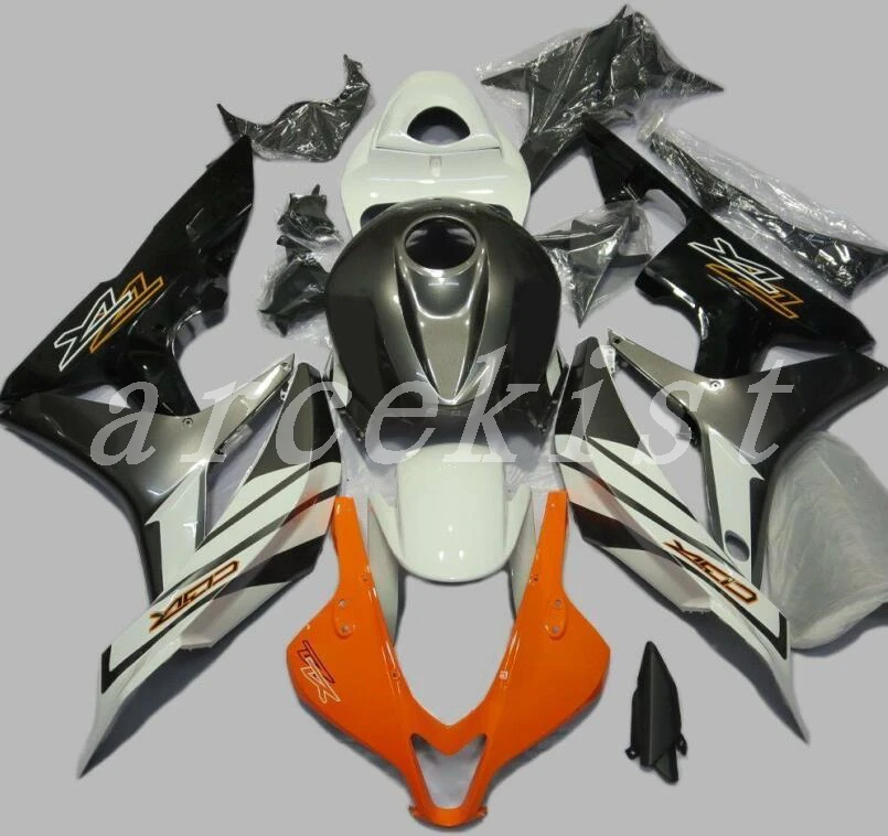 Литой мотоциклетный полный обтекатель комплект Подходит для Honda CBR600RR F5 2007 2008 07 08 600RR 600 ABS Обтекатели на заказ orange серого цвета