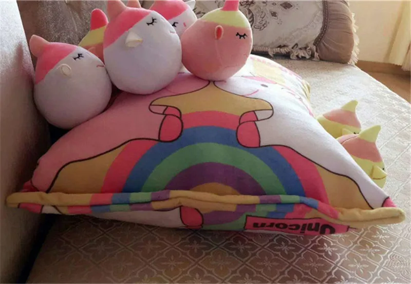 Cute Big Bag Unicorns Pudding Plush Toys Pillow Cartoon Flying Horse Simulation Snacks Throw  Pillows Cushion Dolls 8pcsbag (7)