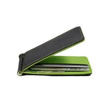2018 New Men Leather font b Money b font font b Clips b font Solid Metal