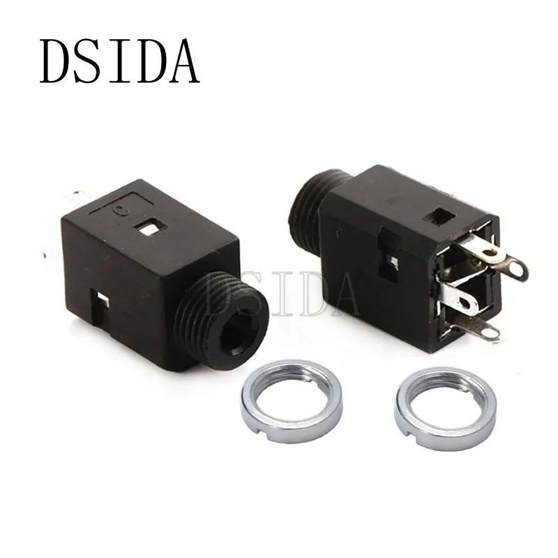 

5Pcs 3.5MM Vertical socket 4Pin Stereo Female Socket Jack with Screw 3.5 Audio Headphone Connector PJ-341 3 Poles Earphone Hole