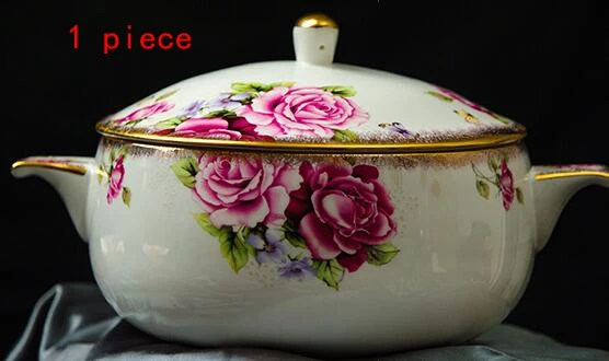 Chinese Jingdezhen bone china tableware set 58 pieces of European household dishes set ceramic wedding gift