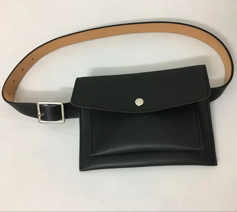 

2019 Fashion New Women Bag PU leather Waist Pack Femal Belt Bag Phone Pouch Bags Women Waist Packs Bag Women Luxury Brand