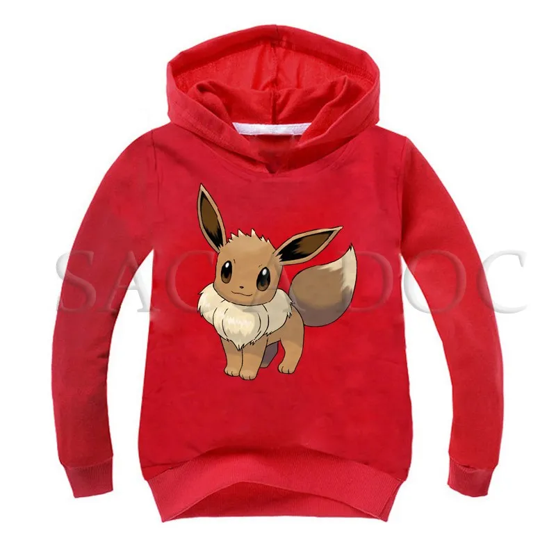 بوكيمون Eevee الاطفال هوديس الفتيان الفتيات الطفل عارضة البلوز الخريف الشتاء طويل الأكمام مقنعين الاطفال أبلى الملابس أفضل هدية بوكيمون Eevee الاطفال هوديس الفتيان الفتيات الطفل عارضة البلوز الخريف الشتاء طويل الأكمام مقنعين الاطفال أبلى الملابس أفضل هدية