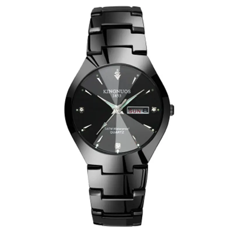 

Fashion Brands Couple Watches Luxury Quartz Waterproof Wristwatches Tungsten Steel Strap Dress Women Men Watch relogio feminino