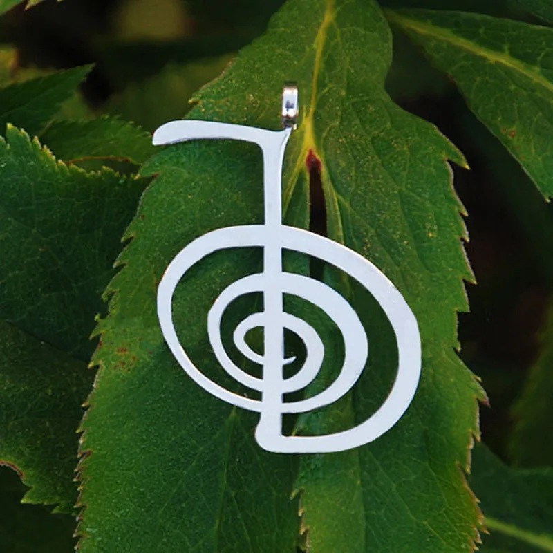 

Cho Ku Rei pendant big (1 3/4 x 1 1/4) Silver plated science necklaces & pendants Fashion jewelry for women